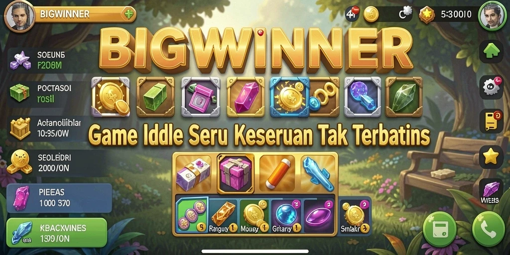 Tampilan gameplay BIGWINNER yang menggembirakan dan penuh hadiah.