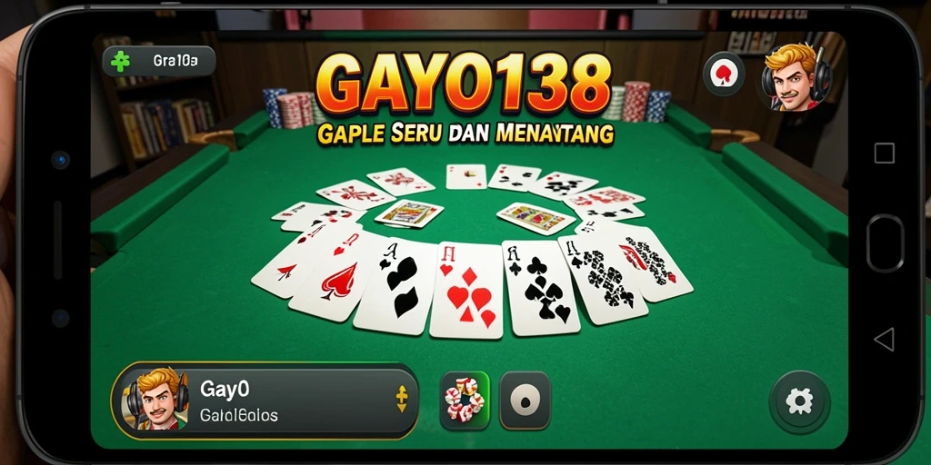 Screenshot gameplay GAYO138 menampilkan keseruan permainan Gaple.