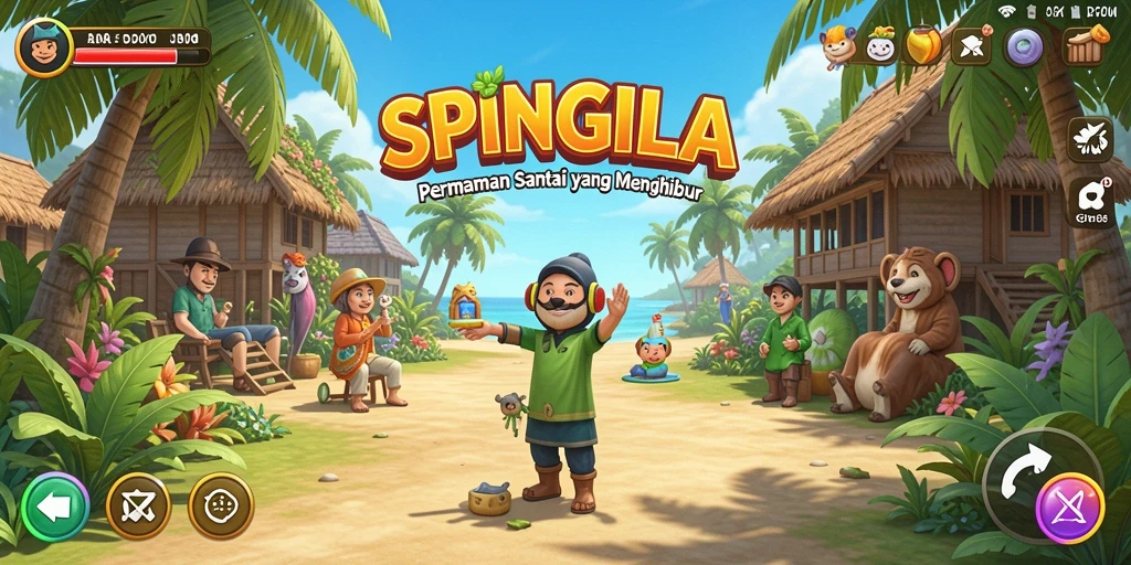 Screenshot gameplay SPINGILA menunjukkan keseruan dan interaktivitas dalam permainan.