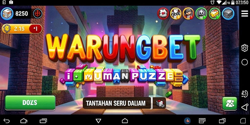Screenshot gameplay WARUNGBET menampilkan tantangan puzzle yang seru dan menarik.